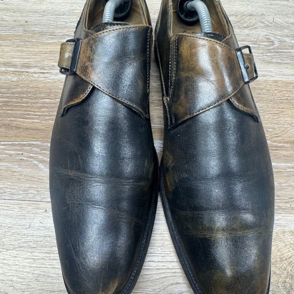 Florsheim Sorrento Brown Monk Strap Dress Shoe Men's Size 10.5 - Picture 2 of 7